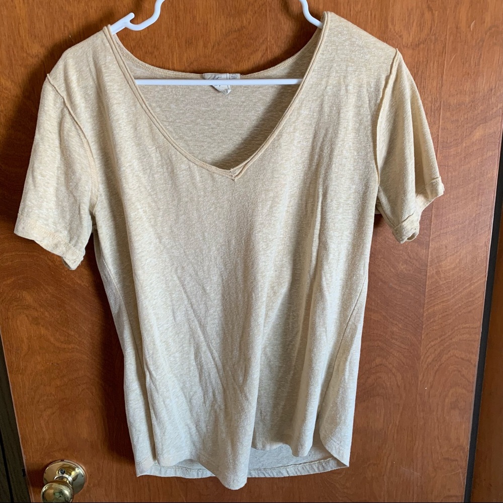 White Crow Yellow V-Neck